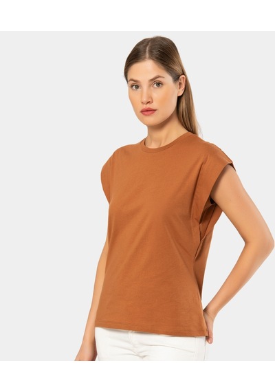 Türen Kadın Vatka Görünümlü T-shirt 3401/tarçın 001