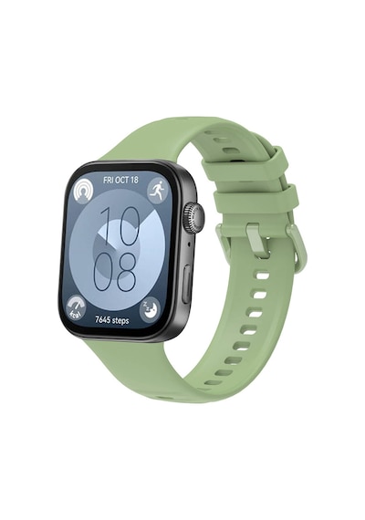 Kilifone - Huawei Watch Fit 3 Uyumlu - Kordon Band Serisi Klasik Kordon Silikon Strap Kayış - Mint