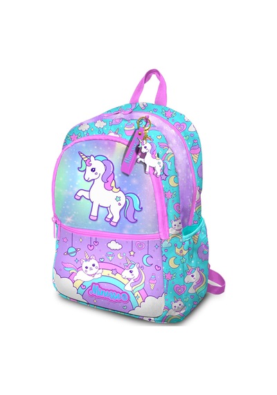 Minosso Simli Unicorn Desenli Kız Çocuk İlkokul Sırt Çantası 1007 Pembe