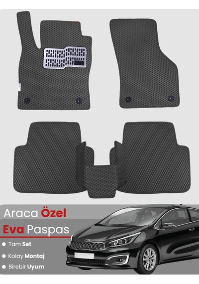 Kia Ceed Hatchback 2012-2018 Uyumlu Eva Paspas Tam Set Araca Özel,kolay Montaj,su Geçirmez 550