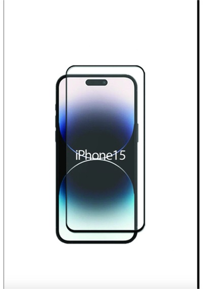 Apple İphone 15 Ekran Koruyucu Tam Kaplayan Uyumlu Cam Darbe Emici Kırılmaz Cam