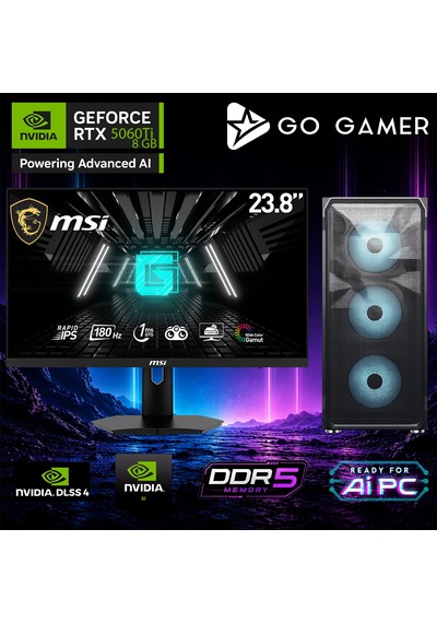 Go Gamer E328DF i5-13400F 16 GB 1 TB SSD RTX5060Ti 8 GB 24" Free Dos Oem Paket Masaüstü Oyuncu Bilgisayarı