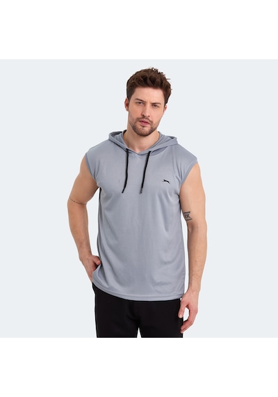 Slazenger RAG Erkek Kolsuz Gri Tişört