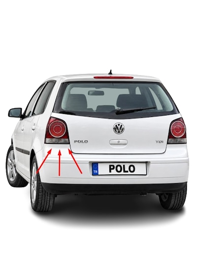 Vw Polo 2005-2009 Arası Depo Sağ Ve Sol Stop Lambası Takım 6q6945095ab / 6q6945096ab