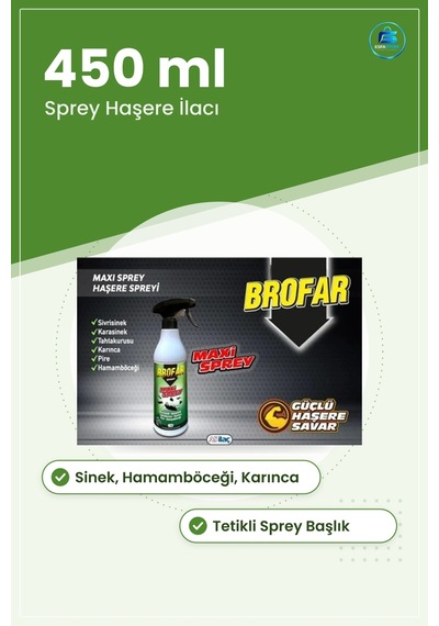 Haşere İlacı Maxi Sprey 450 Ml Sivrisinek Karasinek Hamamböceği K