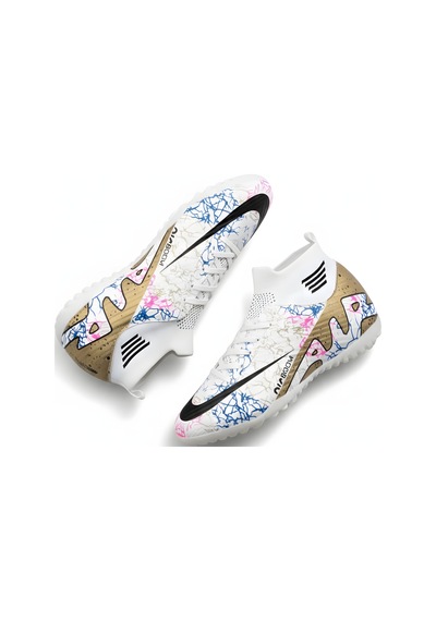 N Moda Air Laliga Yarı Profesyonel Çoraplı Çim-halı Saha Kauçuk Taban Unisex Futbol Ayakkabısı Beyaz-altın N Moda Air Laliga Yarı Profesyonel Çoraplı Çim-halı Saha Kauçuk Taban Unisex Futbol Ayakkabısı Beyaz-altın