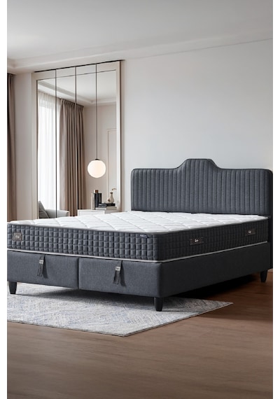 Menekşe Çift Kişilik Depolamalı Sandıklı Baza Ve Başlık 2 Li Set 180 x 200 CM