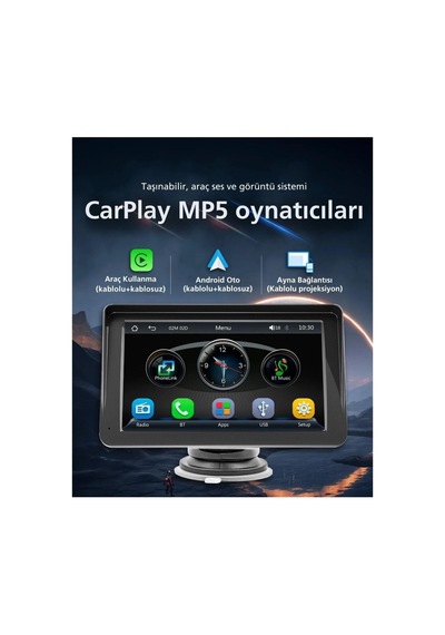 7inç Carplay&android Auto Kablosuz Tak Çalıştır Multimedya Taşınır Apple Carplay Mirrorlink