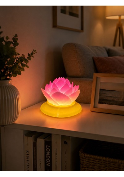 Printlab3d-lotus Mumluk Sarı-pembe