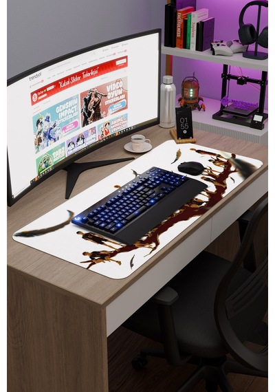 Haikyuu Anime V5 - 90x40 Xxl Gaming Kauçuk Kaymaz Taban Mouse Pad Fare Altlığı