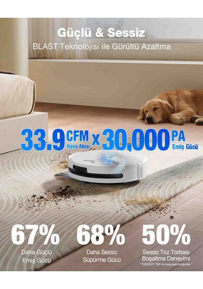 Ecovacs T90 Omni Robot Süpürge + Winbot Mini Cam Silme Robotu 2'li Temizlik Seti Beyaz