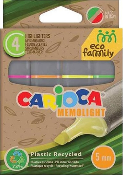 Carioca Eco Family Memolight 4'Lü Işaretleme Kalemi
