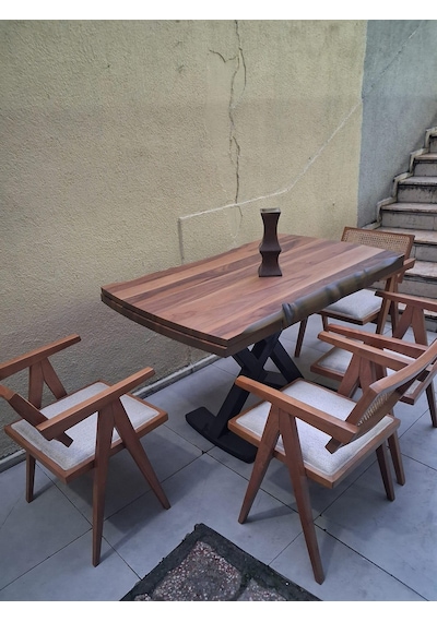 Masa Kütük 90545 V Ayak Açılır Ahşap Boyalı Adet Sandalye Takım Açık Kahverengi Masa Kütük 90545 V Ayak Açılır Ahşap Boyalı Adet Sandalye Takım Açık Kahverengi