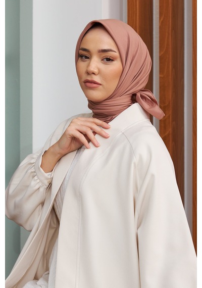 Silk Home Düz Renk Twill Eşarp Sütlü Kahve