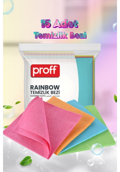 Grimorlife 15 Adet Çok Renkli Temizlik Bezi Banyo Mutfak Toz Bezi -dayanıklı Uzun Ömürlü Mutfak Bezi