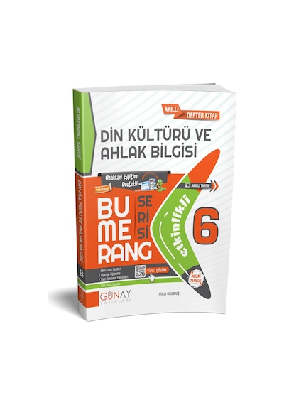 Günay 6. Sınıf Bumerang Din Kültürü Ve Ahlak Bilgisi Etkinlikli Akıllı Defter Kitap