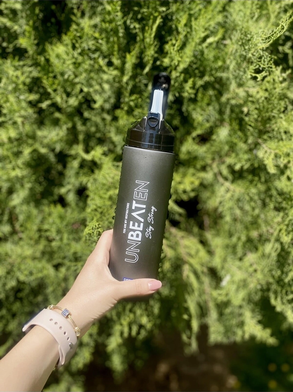 Tritan Su Matarası Su Şişesi Suluk Pipetli 600 Ml Siyah