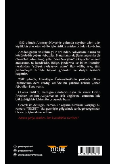Tecrit - Erkan Bağbakan - Perseus Yayınevi