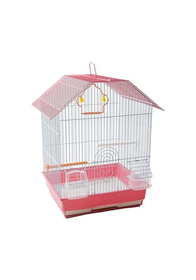 Birdlife Çift Kapılı Kuş Kafesi Pembe 34,5x28x46 Cm 256-60037.01