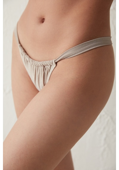 Penti Bej Simli Side Bikini Altı Beıge Bej