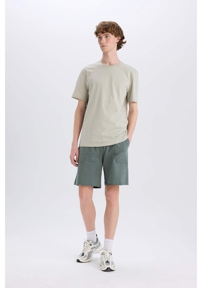 DeFacto %100 Pamuk New Regular Fit Bisiklet Yaka Basic Düz Kısa Kollu Tişört V7699AZ25SPKH478