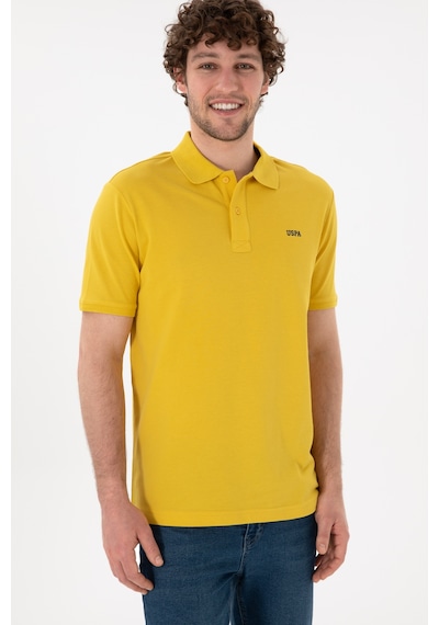 U.S. Polo Assn. Erkek Regular Fit Polo Yaka Sarı Basic Tişört 50306007-VR094