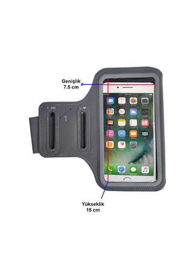 14.5x7.5cm Ölçülerinde Cep Telefonu İçin Taşıma Kılıfı Kol Bandı