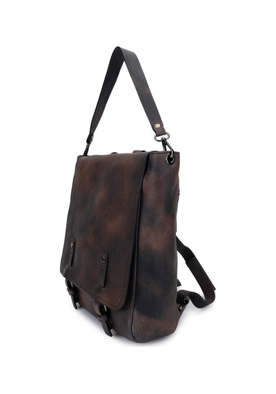 Bruno Shoes Bruno Rossi Bag Erkek Hakiki Deri Taupe Sırt Çantası 1048 332 Erk Canta Sk24-25 Nero/tamp Siyah