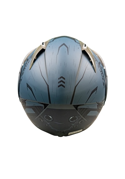 Helmets JK20 - 902 Çene Açılır Güneş Vizörlü Motosiklet Kaskı Siyah Gri Mavi