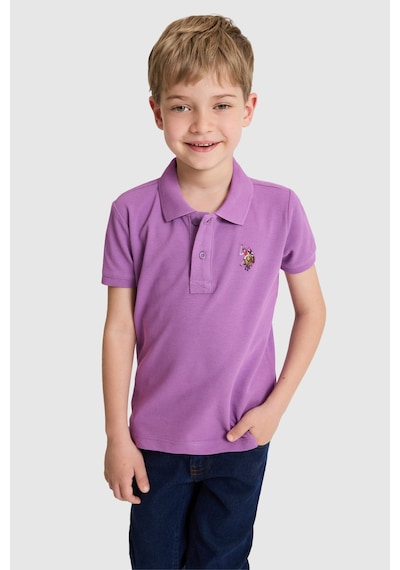 U.s. Polo Assn. Erkek Çocuk Menekşe Tişört Basic 50325608-vr037 Menekse
