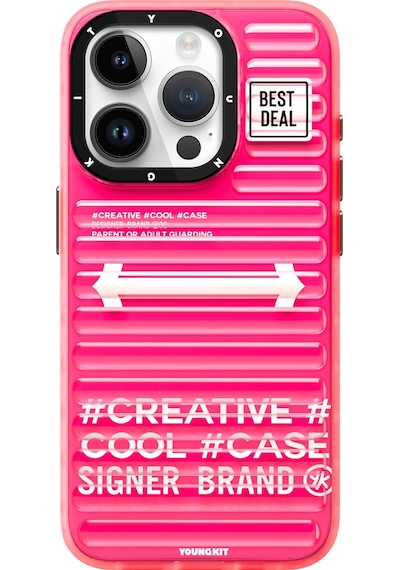 Apple Uyumlu iPhone 15 Pro Max Kılıf Youngkit Luggage Firefly Serisi Kapak Mavi