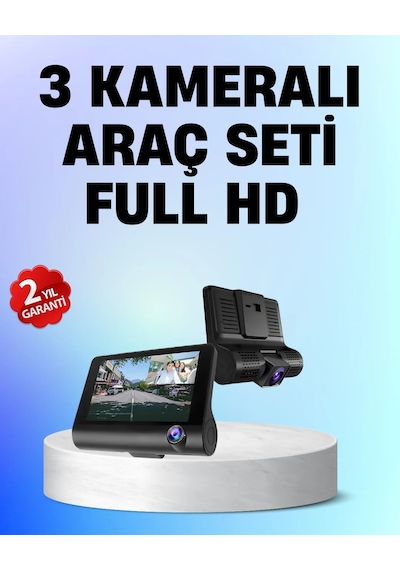 Full Hd 1080p 3 Kameralı Araç Dvr Gece Görüşlü Ve G-sensörlü Güvenlik Çözümü 85940625
