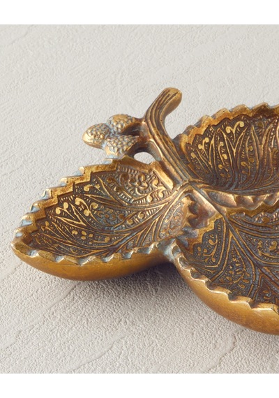 English Home Grön Dekoratif Tepsi 17x16,3x3 Cm Gold