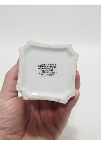 Couleuvre Limoges Çiçek Desenli Porselen Parfüm Şişesi 14x7x7cm