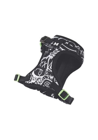M-pets Urban Style Black/white Easy Fit Köpek Göğüs Tasması Xs Çok Renkli