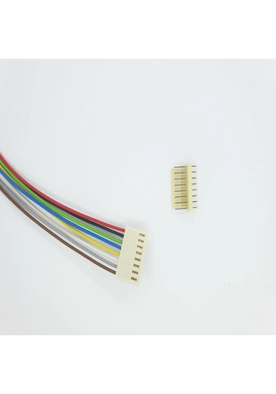 2,54mm 8 Pin 2510 Kablolu Dişi Konnektör + 180D Erkek PCB Tipi 10cm - 0,50mm