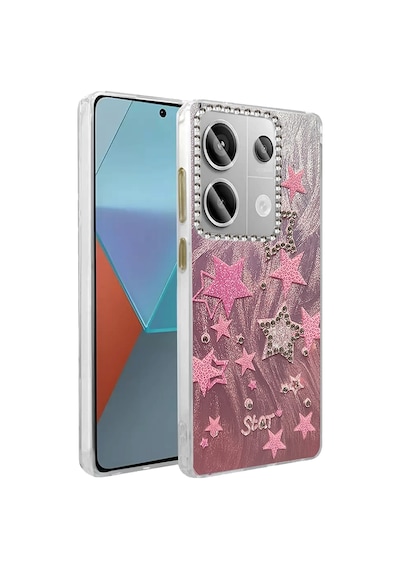 Newface - 620 - Xiaomi Redmi Note 13 Pro 4g Kılıf Blade Aynalı Desenli Kapak - - Csmo-tex - Desen 7 Diğer
