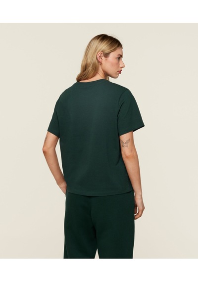 Uyguntarz Pamuklu New York Baskılı Oversize T-shirt Yeşil