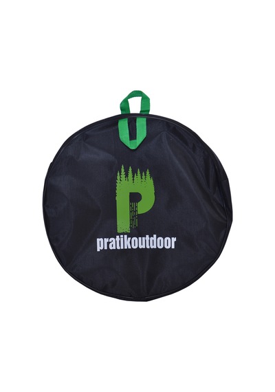 Pratikoutdoor Paslanmaz 430 Çelikten Sac Tava Kavurma Sacı ve Taşıma Çantası