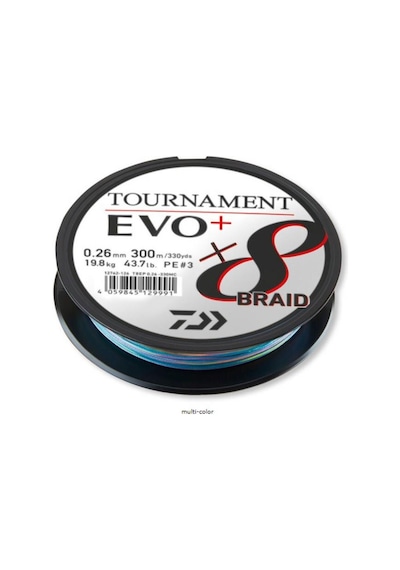 Daiwa Tournament Evo+ 8B 300M 0.16Mm Multicolor Ip Misina