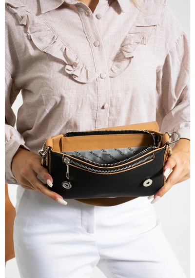 Just Polo Kadın Yeni Sezon Lakos El Ve Omuz Çantası 236005mh Siyah - Camel 38190646