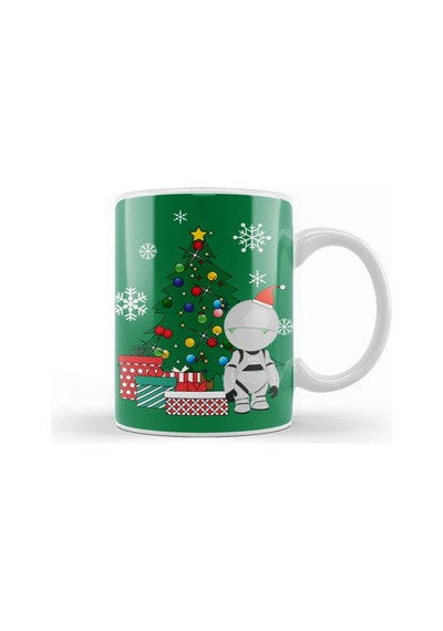 Marvin The Paranoid Android Around The Christmas Tree Kupa Bardak Porselen Karışık