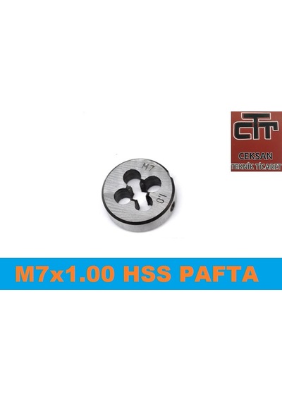 M7X1.00 Diş Pafta Hss-Metrik 7 Diş Çekme Paftası