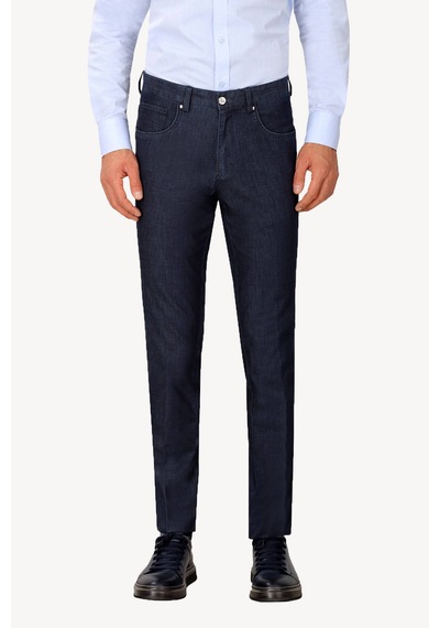 Ysf Erkek Lacivert Spor Kot Regular Fit Cotton Pantolon