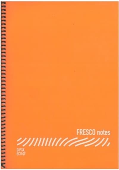 Gıpta Fresco Spiralli Plastik Defter A4 120 Yp Kareli Turuncu