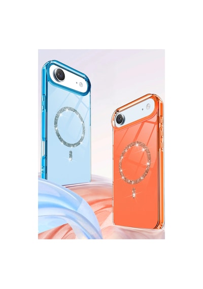 Apple Uyumlu   iPhone 17 Air Live Diamond Magsafe Kapak - Yeşil