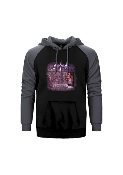Sodom Better Off Dead Gri Renk Reglan Kol Sweatshirt / Hoodie