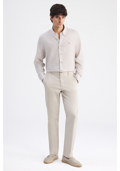 D's Damat Ds Damat Comfort Fit Bej Gabardin Chino Pantolon 6hcc3ı303778m
