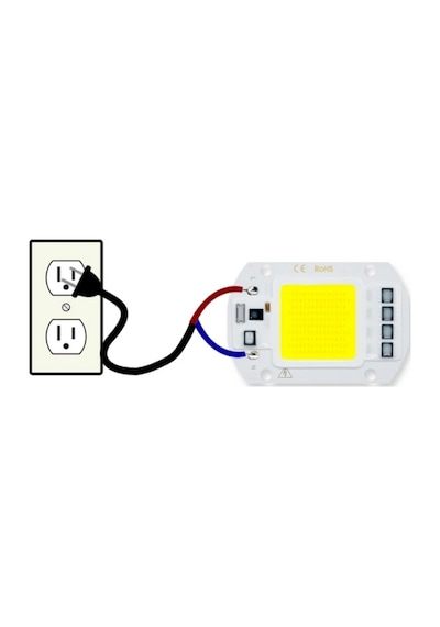 220 Volt 50 Watt Kırmızı Projektör Cob Led Çipi