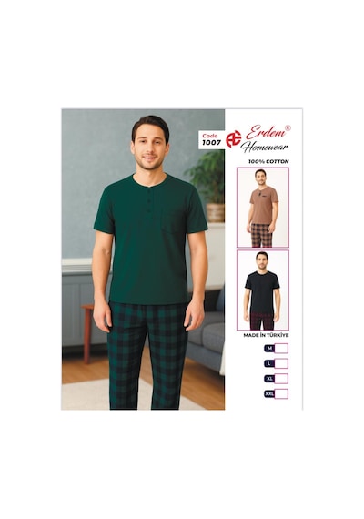 Erdem Erkek Yazlık Pijama Takımı Dfnyzl Lacivert